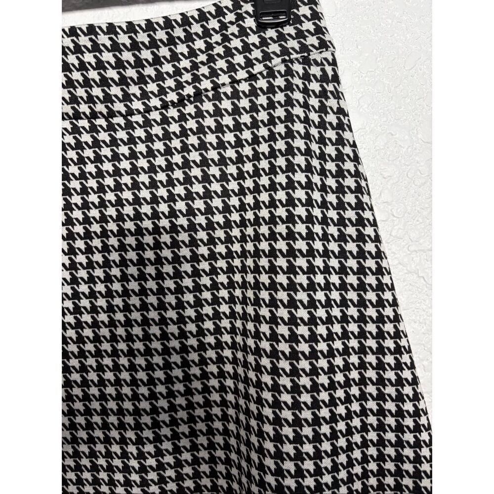 Cabi Houndstooth A-line Midi Skirt Black, White Size 4 - Picture 6 of 12